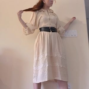 Cream 100% silk dress